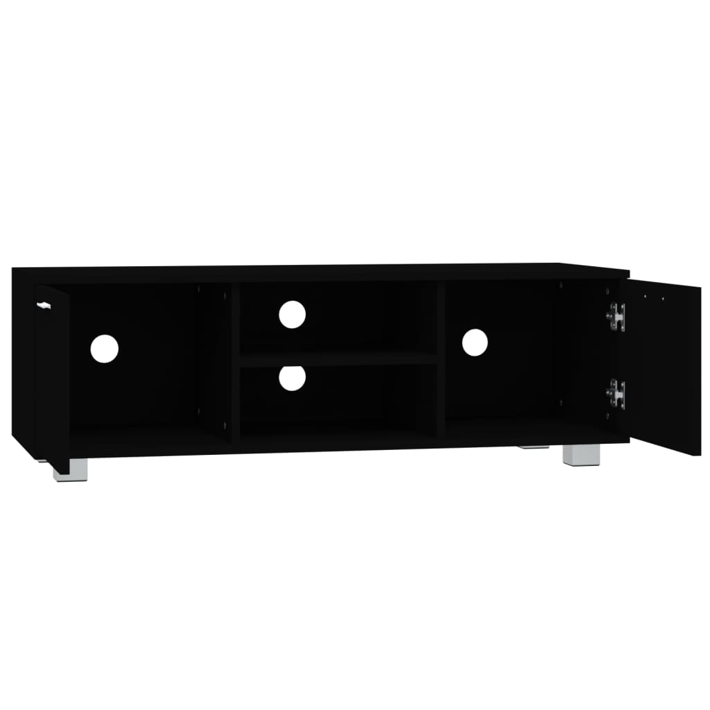 Mobile Porta TV Nero 120x40,5x35 cm in Legno Multistrato | homemem39