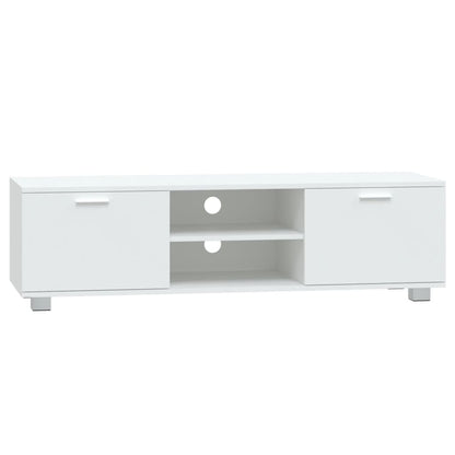 Mobile Porta TV Bianco 140x40,5x35 cm in Legno Multistrato - homemem39