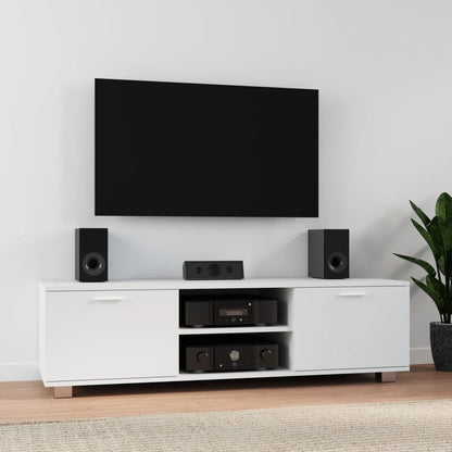 Mobile Porta TV Bianco 140x40,5x35 cm in Legno Multistrato - homemem39