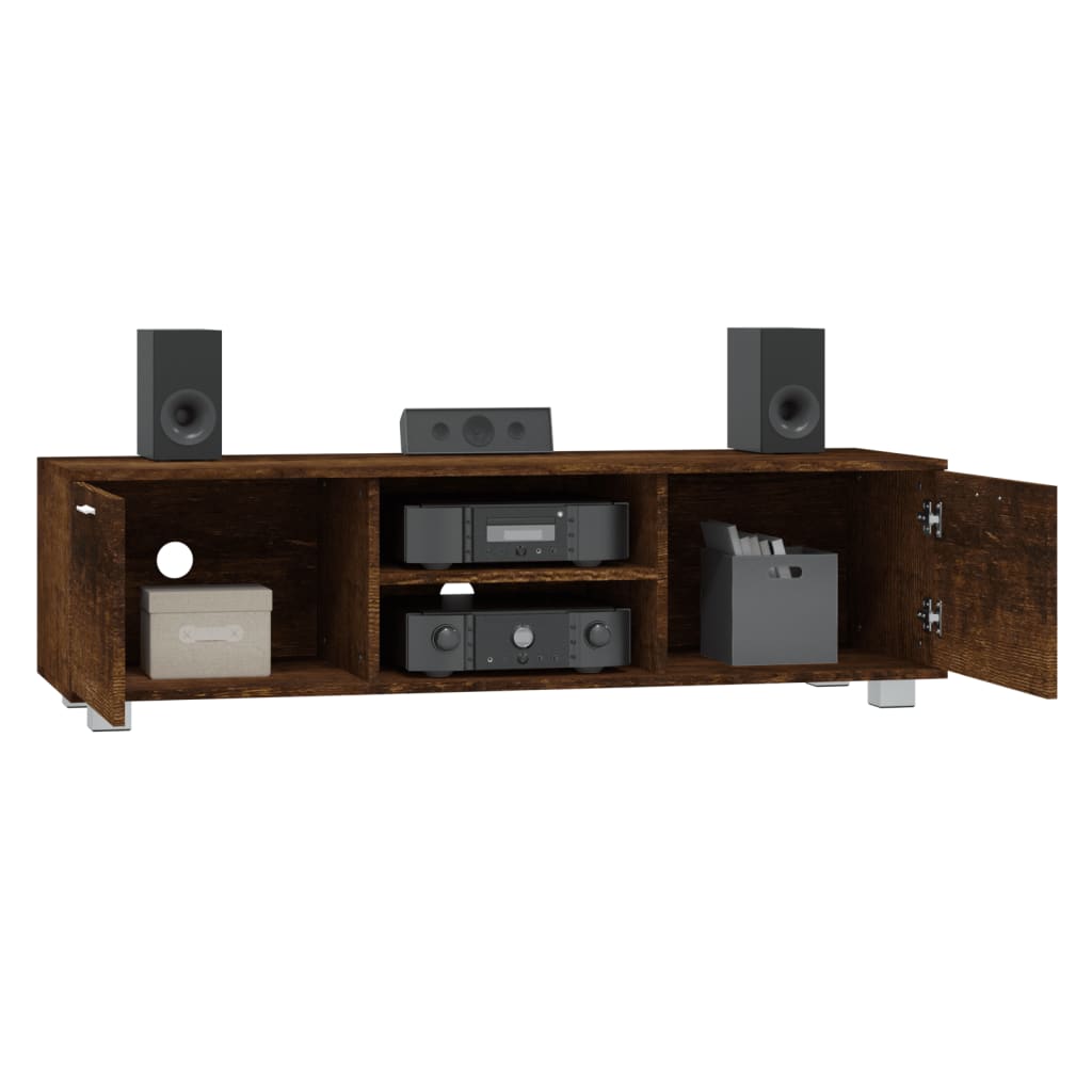 Mobile TV Rovere Fumo 140x40,5x35 cm in Legno Multistrato - homemem39