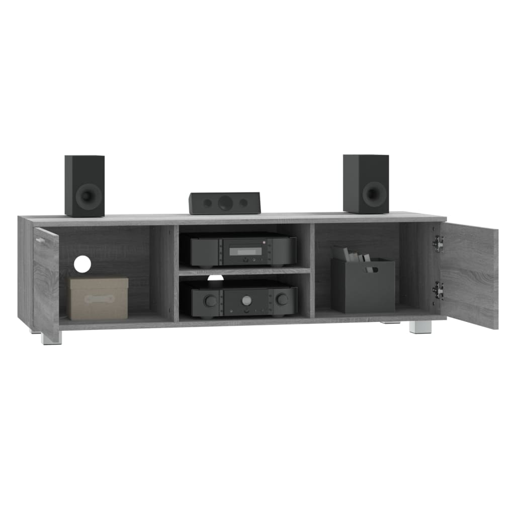 Mobile TV Grigio Sonoma 140x40,5x35 cm in Legno Multistrato - homemem39