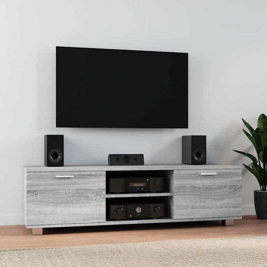 Mobile TV Grigio Sonoma 140x40,5x35 cm in Legno Multistrato