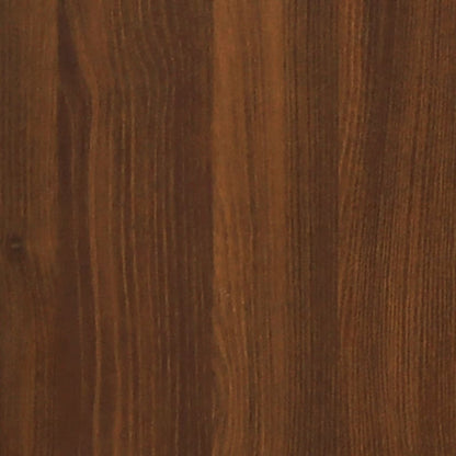 Scarpiera con Specchio a 3 Livelli Rovere marrone 63x17x102,5cm