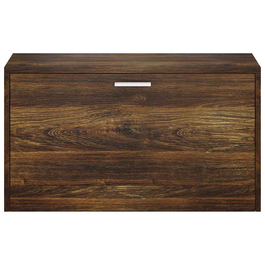 Scarpiera Rovere Fumo 80x24x45 cm in Legno Multistrato | homemem39