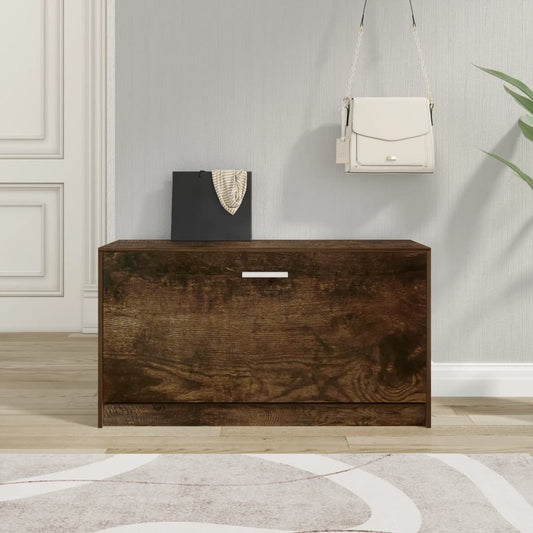 Scarpiera Rovere Fumo 80x24x45 cm in Legno Multistrato - homemem39