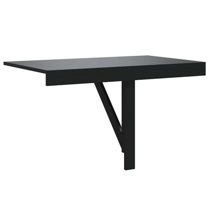 Tavolino da Parete Pieghevole Nero 110x38x75 cm in Multistrato