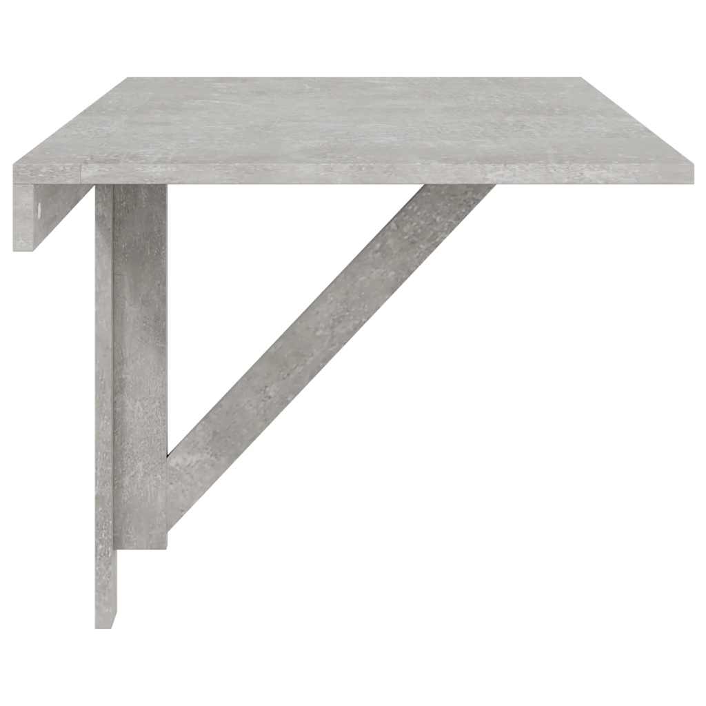 Tavolino Muro Pieghevole Grigio Cemento 100x60x56cm Multistrato
