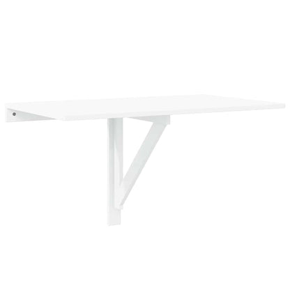Tavolino Muro Pieghevole Bianco Lucido 100x60x56 cm Multistrato - homemem39