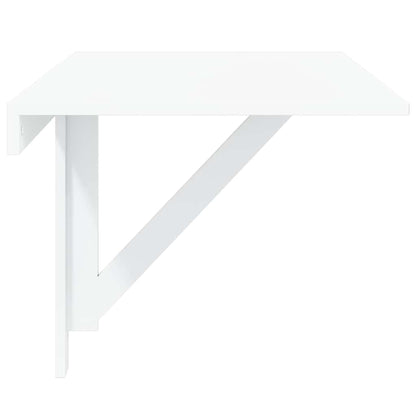 Tavolino Muro Pieghevole Bianco Lucido 100x60x56 cm Multistrato