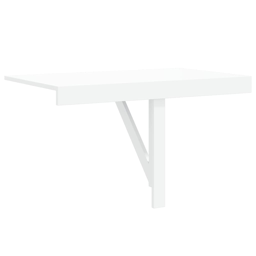 Tavolino Muro Pieghevole Bianco Lucido 100x60x56 cm Multistrato
