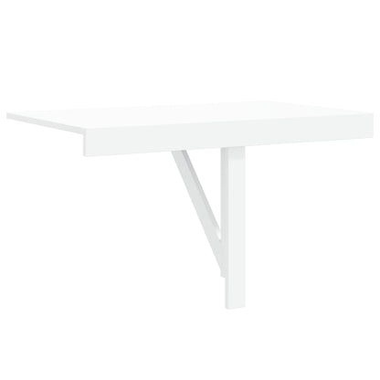 Tavolino Muro Pieghevole Bianco Lucido 100x60x56 cm Multistrato