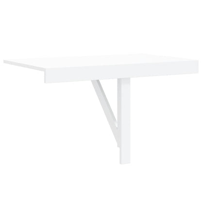 Tavolino Muro Pieghevole Bianco Lucido 100x60x56 cm Multistrato - homemem39
