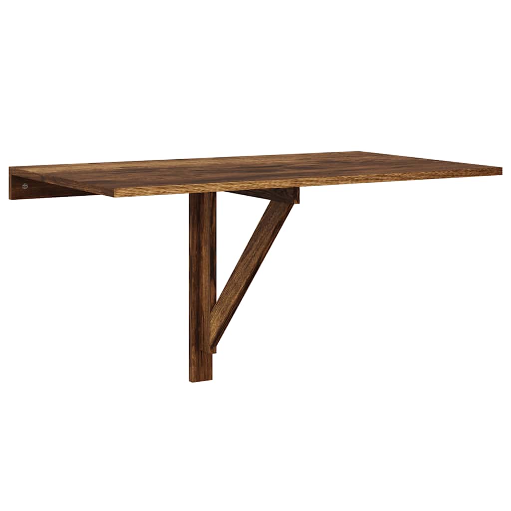 Tavolino Parete Pieghevole Rovere Fumo 100x60x56 cm Multistrato - homemem39