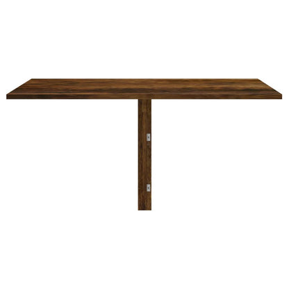 Folding Wall Coffee Table Smoke Oak 100x60x56 cm Multilayer