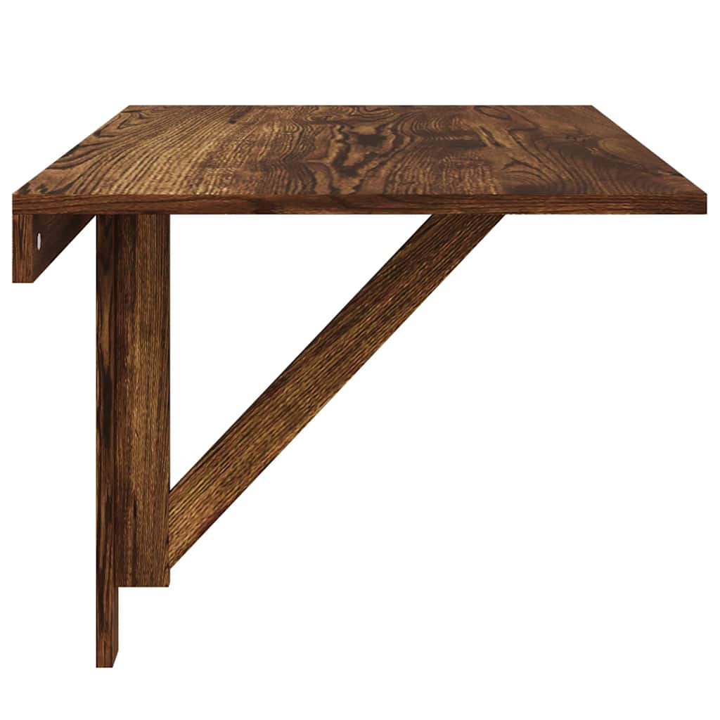 Tavolino Parete Pieghevole Rovere Fumo 100x60x56 cm Multistrato | homemem39