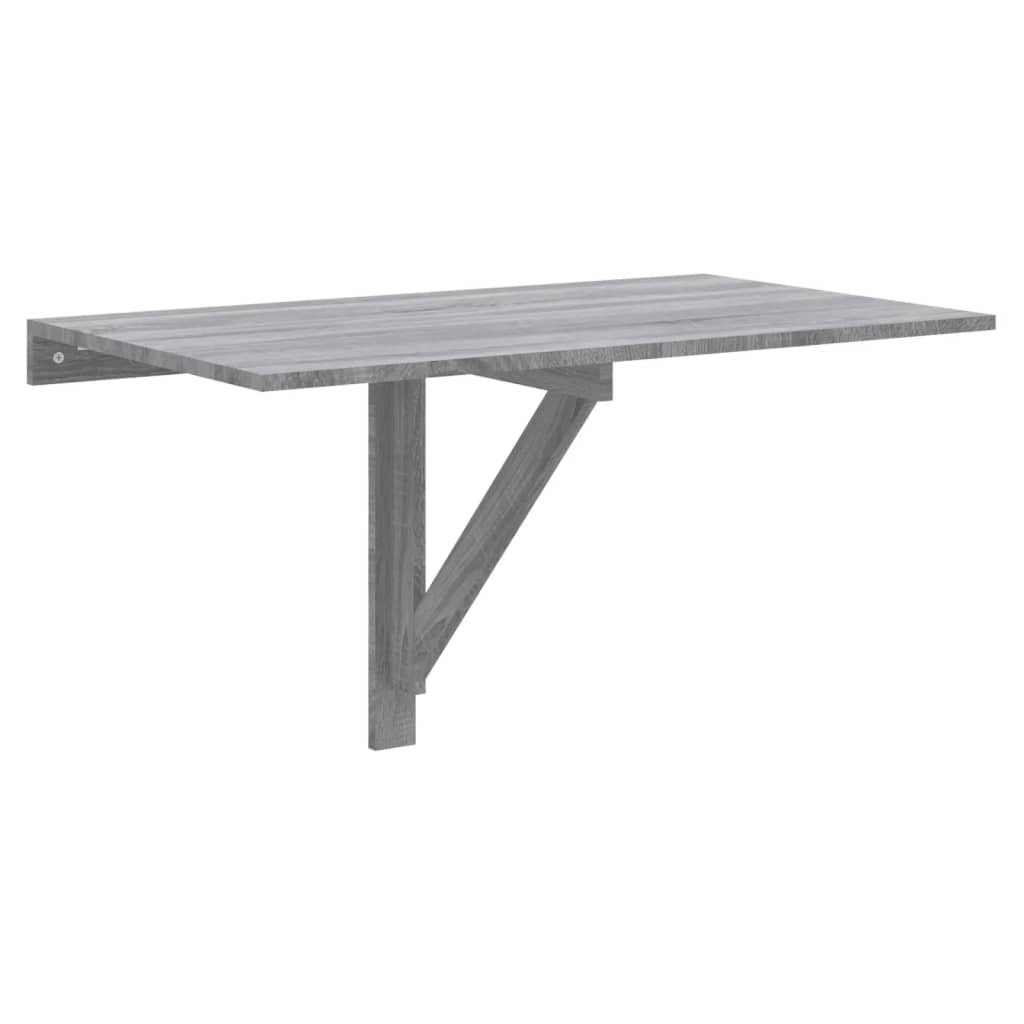 Tavolino Muro Pieghevole Grigio Sonoma 100x60x56 cm Multistrato - homemem39