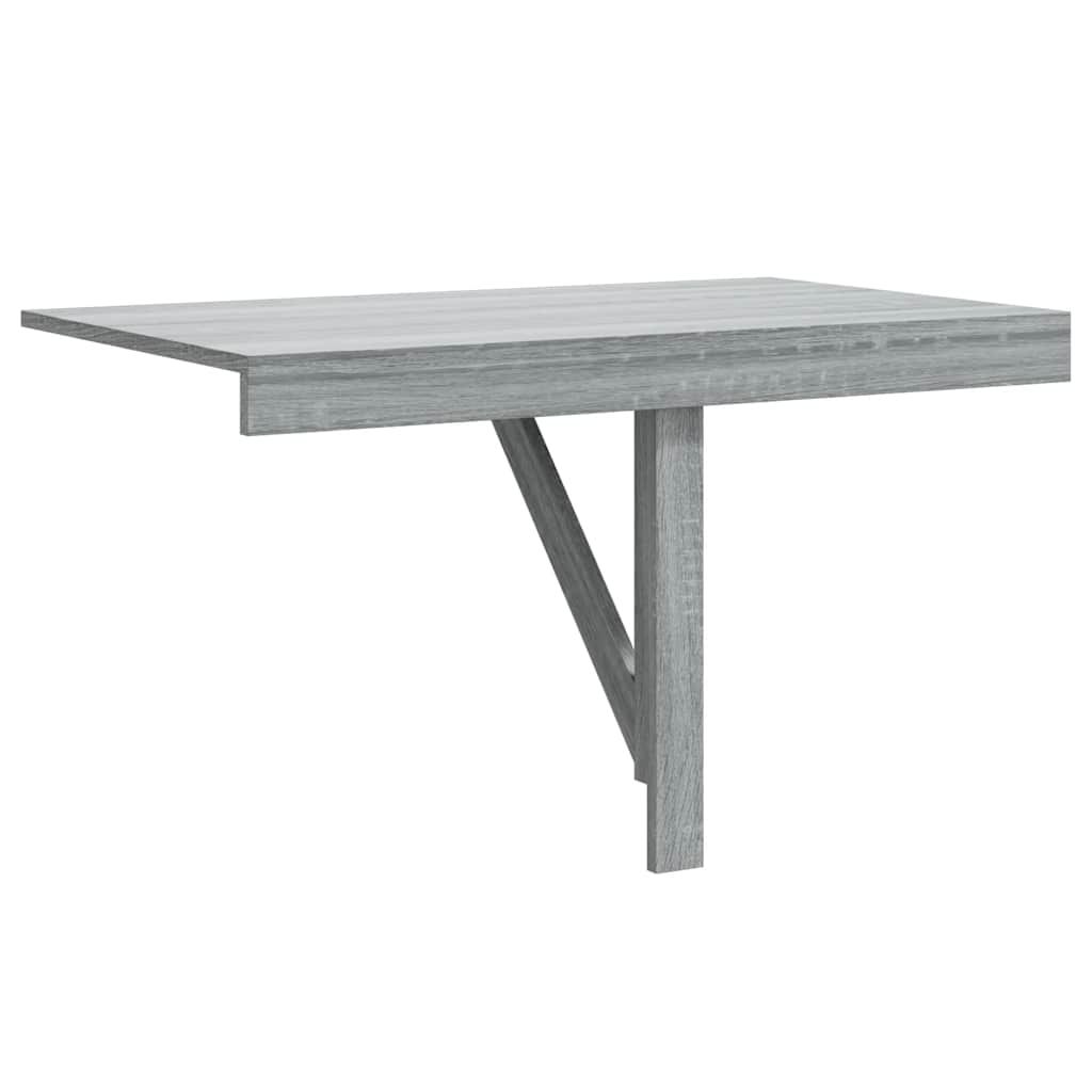 Tavolino Muro Pieghevole Grigio Sonoma 100x60x56 cm Multistrato