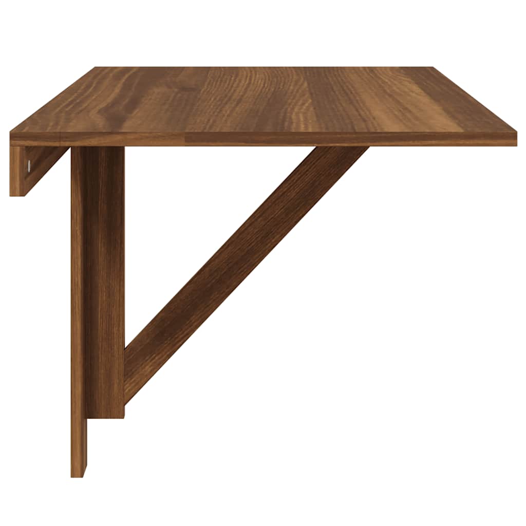 Tavolino Muro Pieghevole Rovere Marrone 100x60x56cm Multistrato | homemem39
