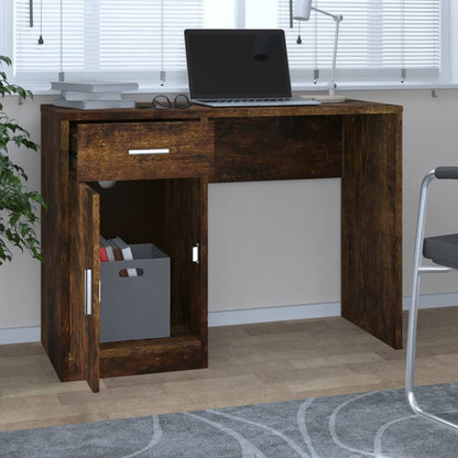 Scrivania Cassetto rovere fumo 100x40x73cm Legno Multistrato | homemem39