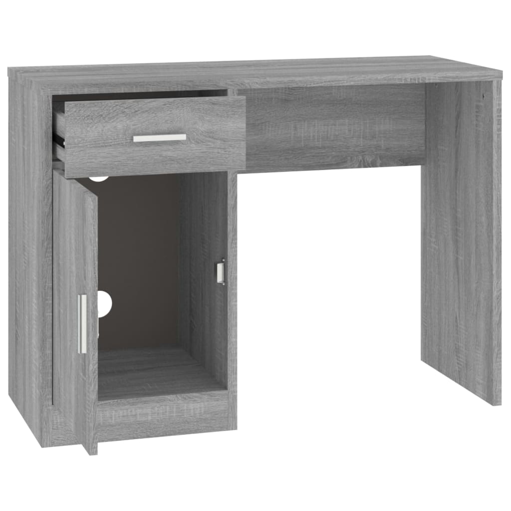 Scrivania Cassetto grigio sonoma 100x40x73cm Legno Multistrato | homemem39