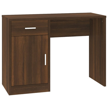 Scrivania Cassetto rovere marrone 100x40x73cm Legno Multistrato - homemem39