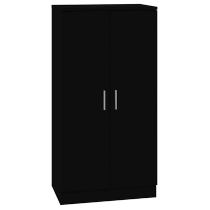 Scarpiera Nera 55x35x108 cm in Legno Multistrato