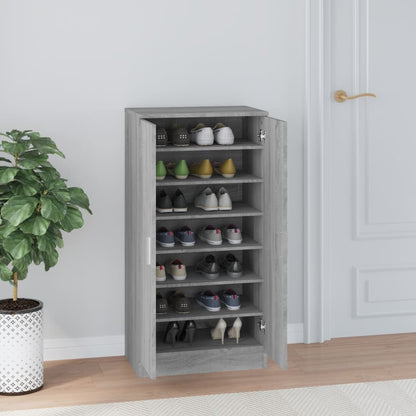 Scarpiera Grigio Sonoma 55x35x108 cm in Legno Multistrato - homemem39