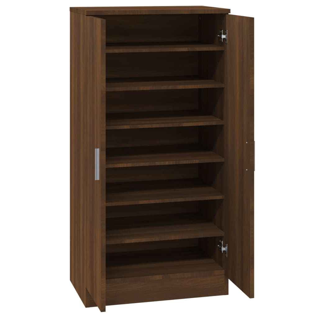 Scarpiera Rovere Marrone 55x35x108 cm in Legno Multistrato - homemem39
