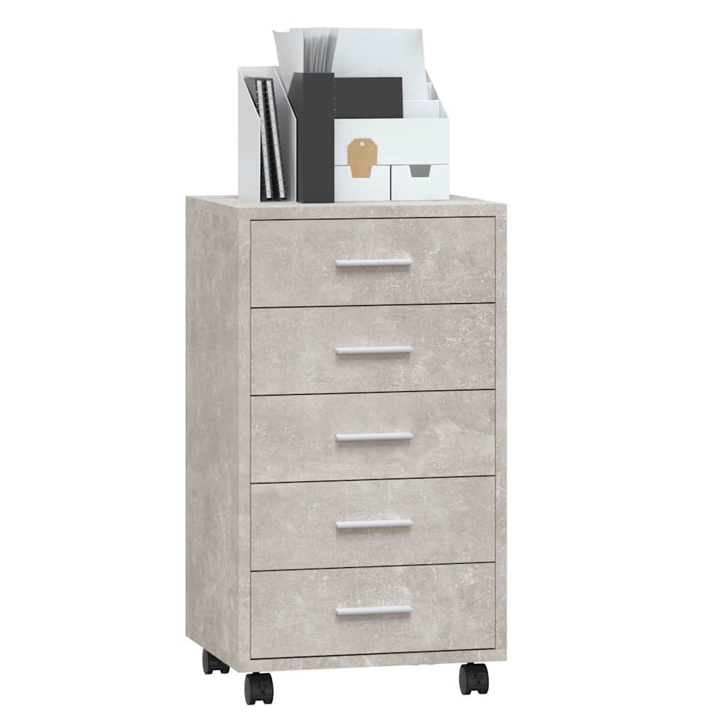 Cassettiera con Ruote in legno multistrato