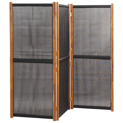 Paravento a 3 Pannelli Nero 210x180 cm | homemem39