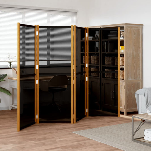 Paravento a 4 Pannelli Nero 280x180 cm - homemem39
