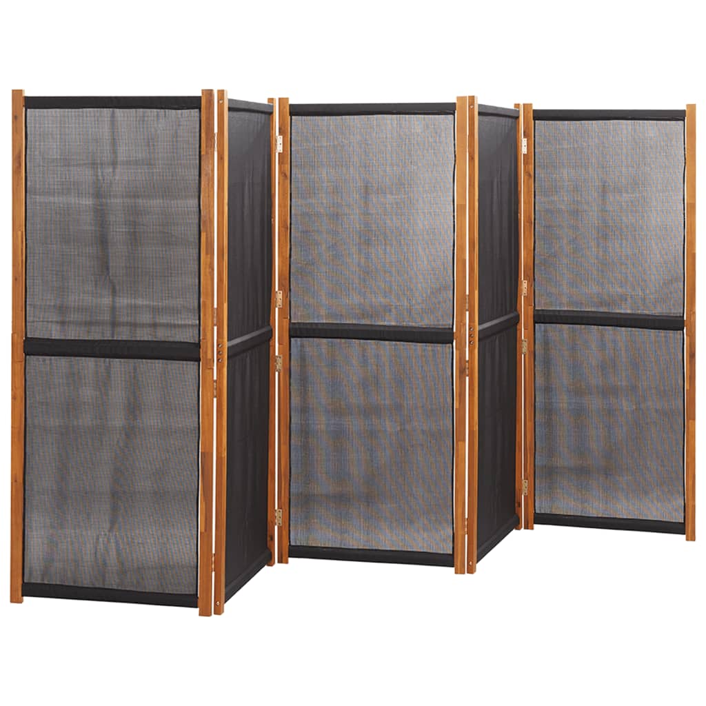 Paravento a 5 Pannelli Nero 350x180 cm - homemem39
