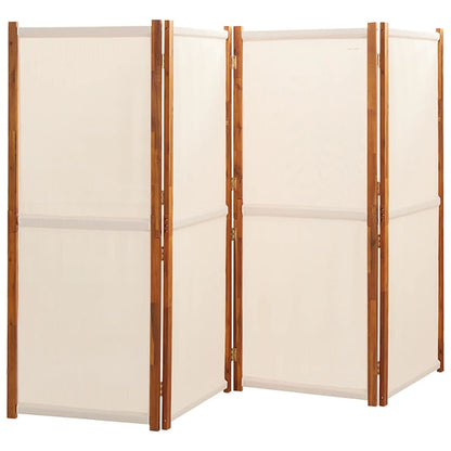Divisorio a 4 Pannelli Bianco Crema 280x180 cm - homemem39