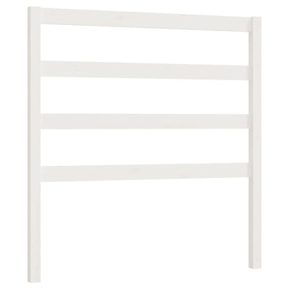 Testiera per Letto Bianca 96x4x100 cm in Legno Massello di Pino - homemem39