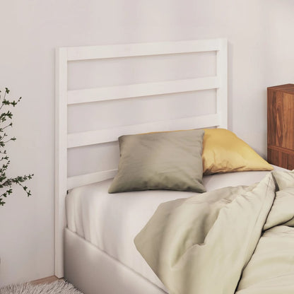Testiera per Letto Bianca 96x4x100 cm in Legno Massello di Pino - homemem39