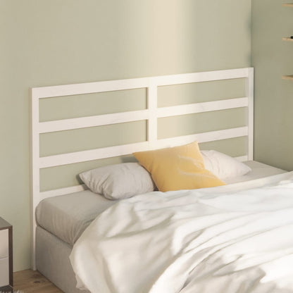 Testiera per Letto Bianca 126x4x100cm in Legno Massello di Pino - homemem39