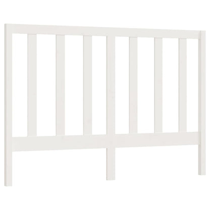 Testiera per Letto Bianca 146x4x100 cm Legno Massello di Pino - homemem39
