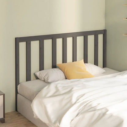 Testiera per Letto Grigia 146x4x100 cm Legno Massello di Pino - homemem39