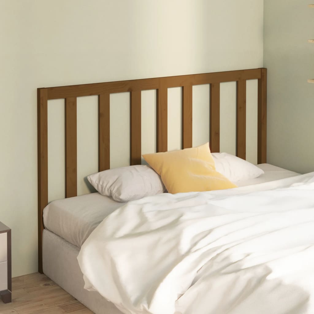 Testiera per Letto ambra 146x4x100 cm in Legno Massello di Pino - homemem39