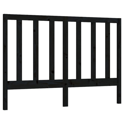 Testiera per Letto Nera 156x4x100 cm in Legno Massello di Pino - homemem39