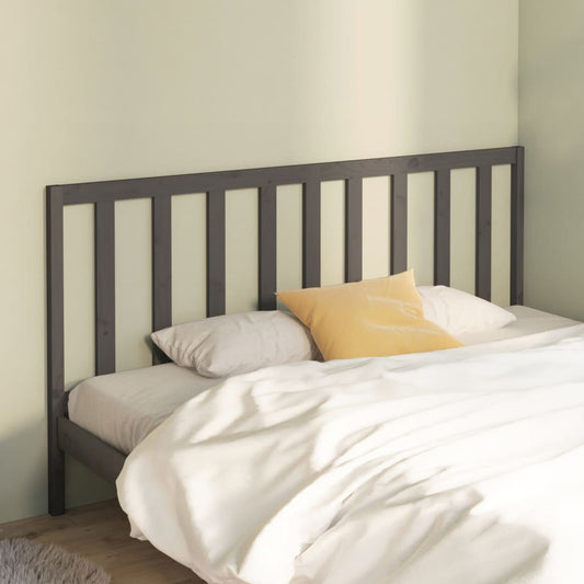 Testiera per Letto Grigia 206x4x100cm in Legno Massello di Pino - homemem39