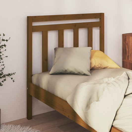 Testiera per Letto ambra 106x4x100 cm in Legno Massello di Pino - homemem39