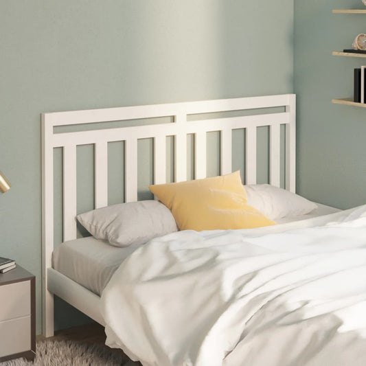 Testiera per Letto Bianca 156x4x100 cm Legno Massello di Pino | homemem39