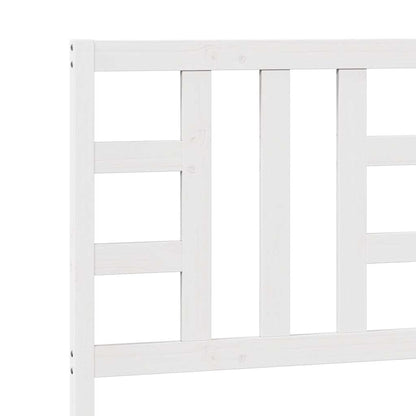 Testiera per Letto Bianca 81x4x100 cm in Legno Massello di Pino