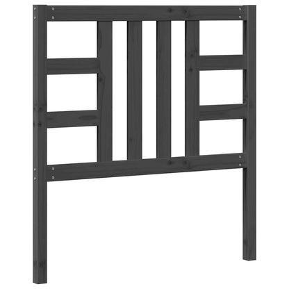 Graues Bettkopfteil 96x4x100 cm aus massivem Kiefernholz