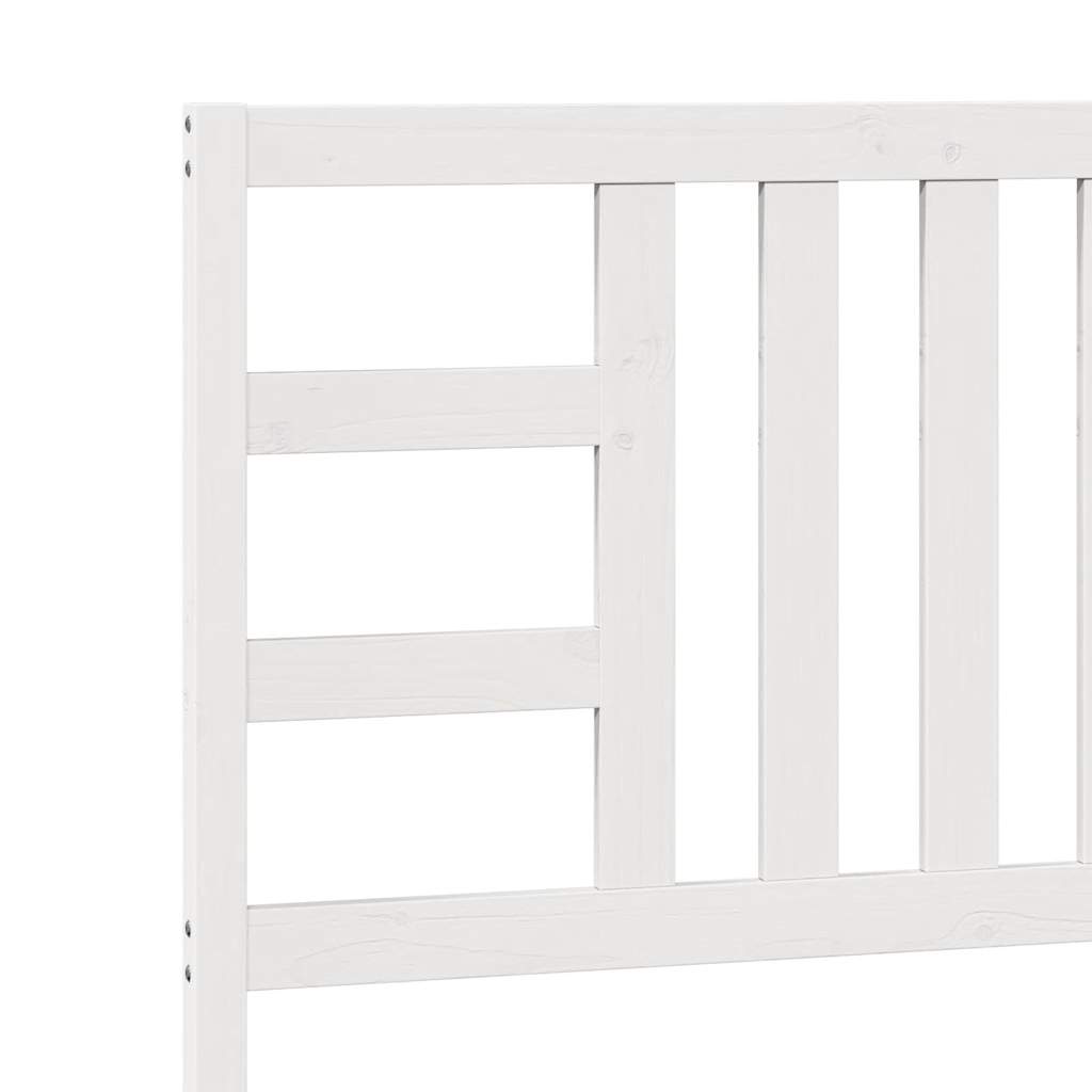 Testiera per Letto Bianca 106x4x100 cm Legno Massello di Pino