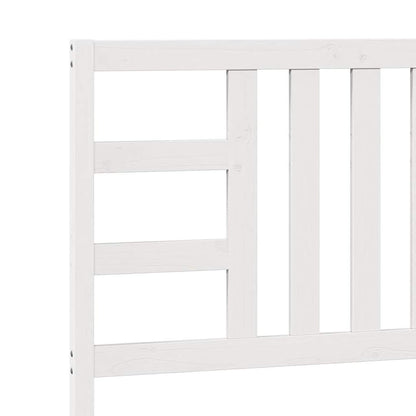 Testiera per Letto Bianca 106x4x100 cm Legno Massello di Pino