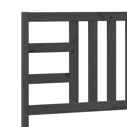 Testiera per Letto Grigia 106x4x100 cm Legno Massello di Pino