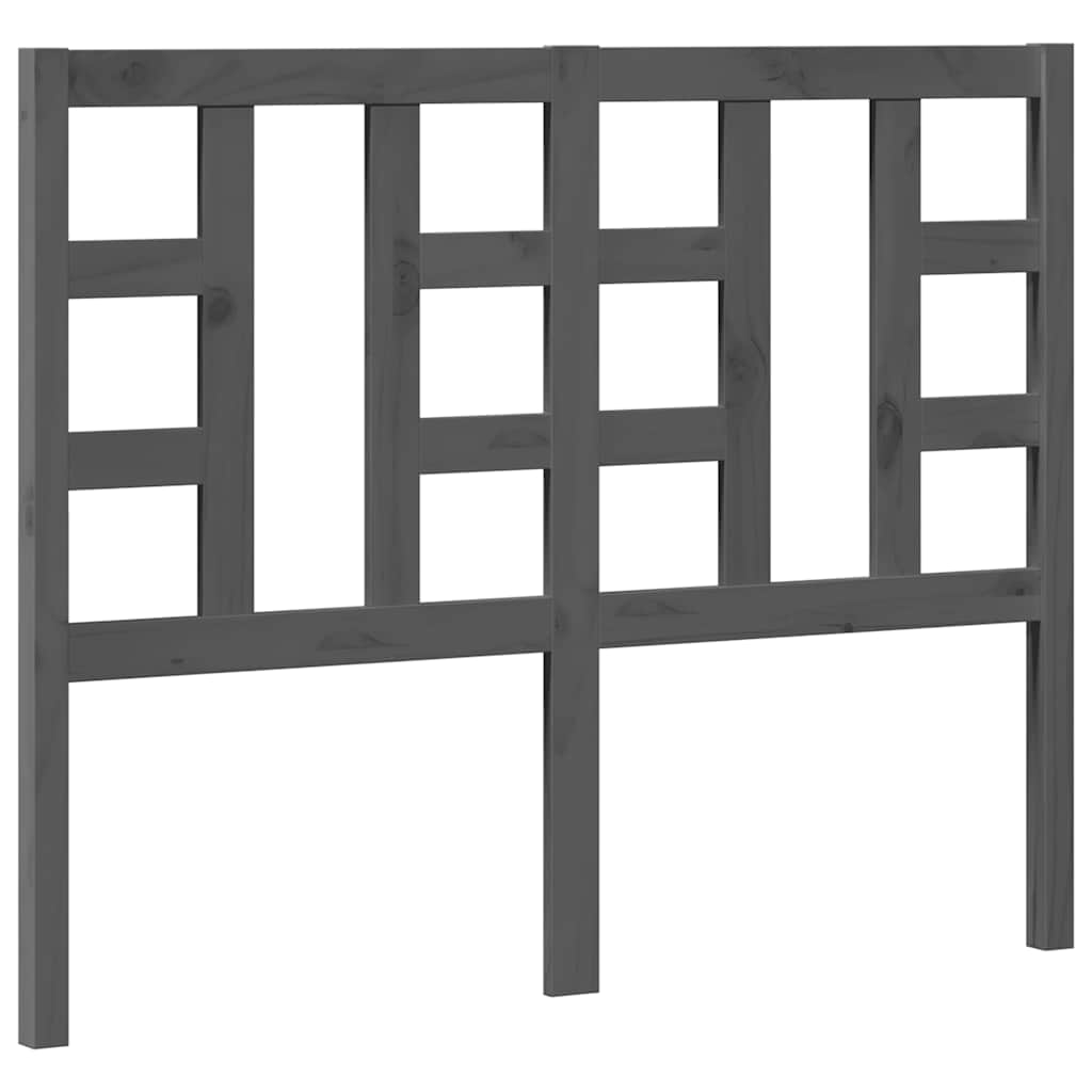 Graues Bettkopfteil 126 x 4 x 100 cm aus massivem Kiefernholz