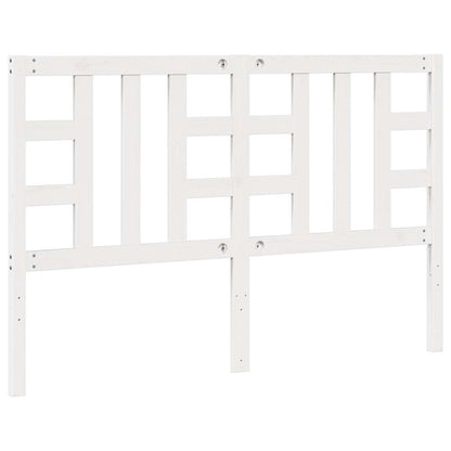 Testiera per Letto Bianca 156x4x100 cm Legno Massello di Pino